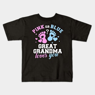 Gender reveal great grandma Kids T-Shirt